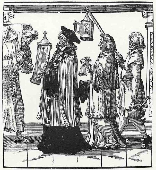 The Church Hierarchy, Priest, Deacon And Mess Assistant — Tobias Stimmer