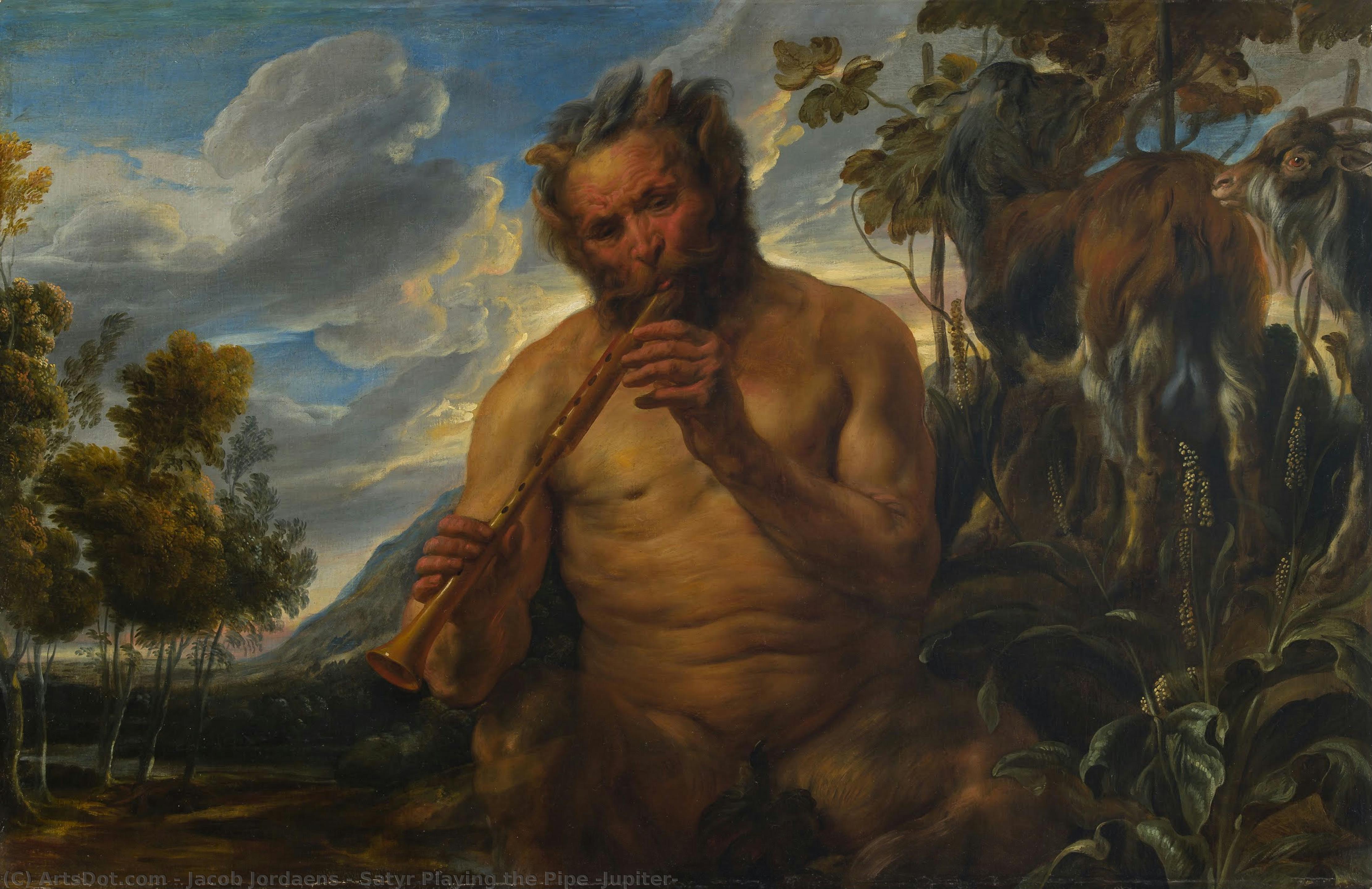 Satyr Playing The Pipe (jupiter — Jacob Jordaens