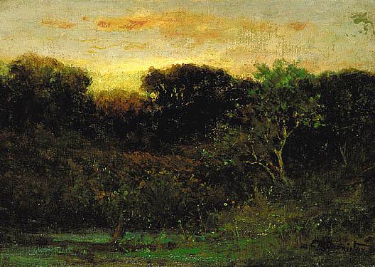 Sunrise, (painting) — Edward Mitchell Bannister