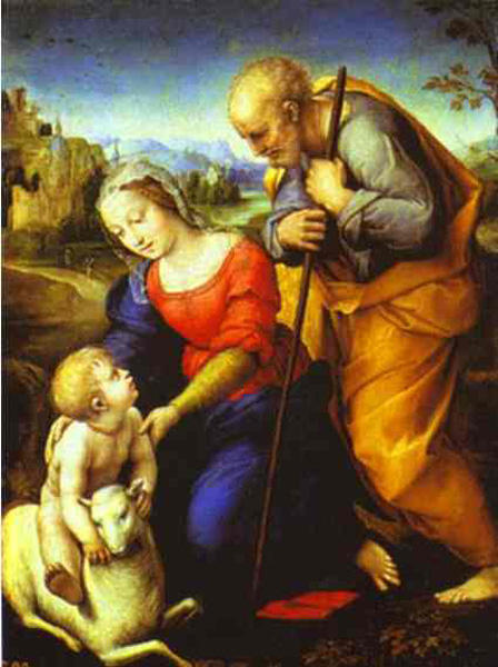 The Holy Family With A Lamb — Raphael