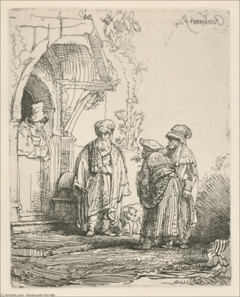 Jacob With Laban — Rembrandt Van Rijn