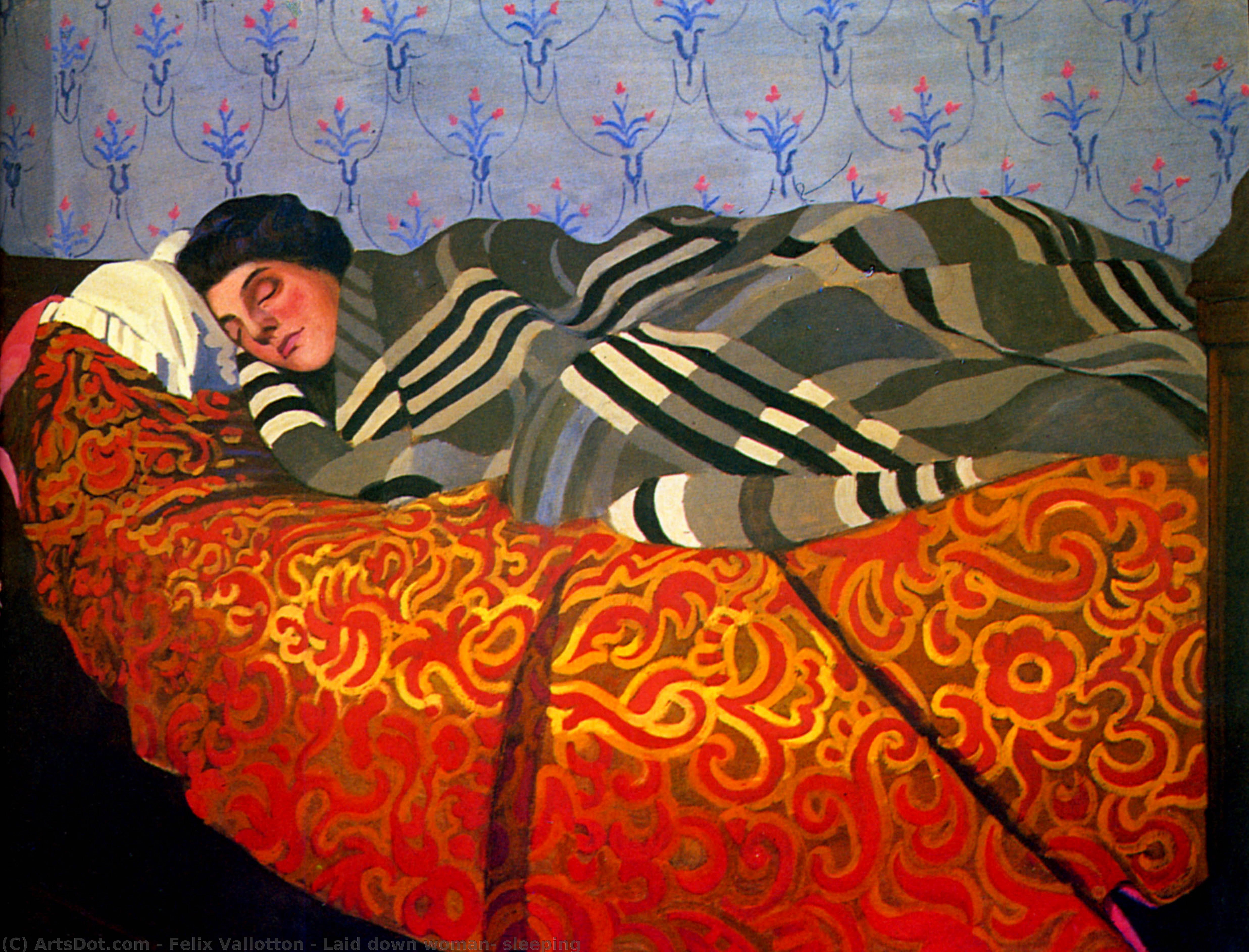 Laid Down Woman, Sleeping — Félix Vallotton