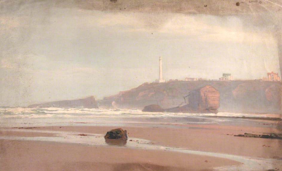 Coastal Scene With Lighthouse — Wilfred Williams Ball
