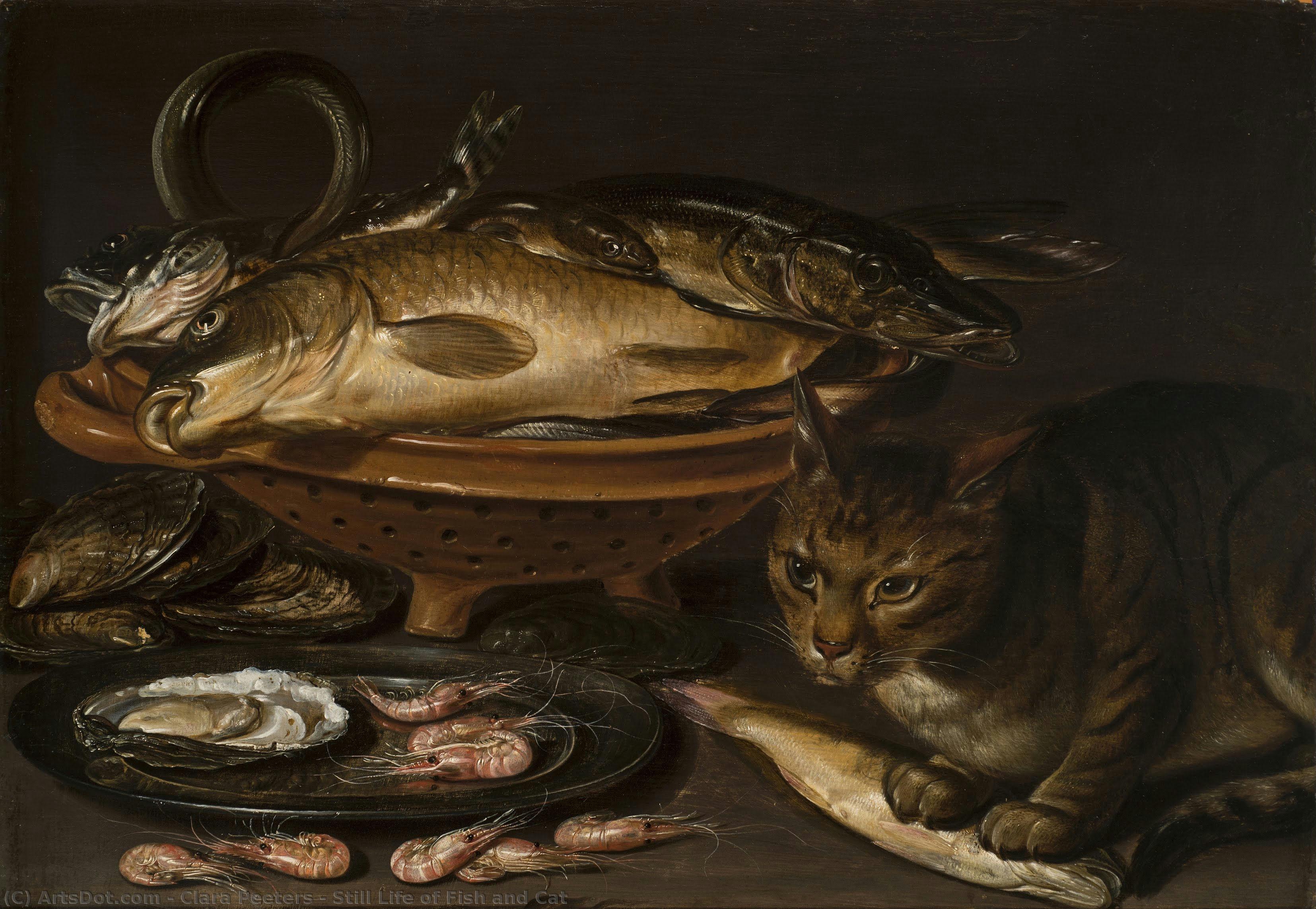 Still Life Of Fish And Cat — Clara Peeters