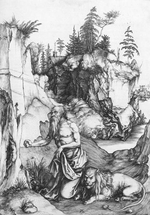 St Jerome Penitent In The Wilderness — Albrecht Dürer