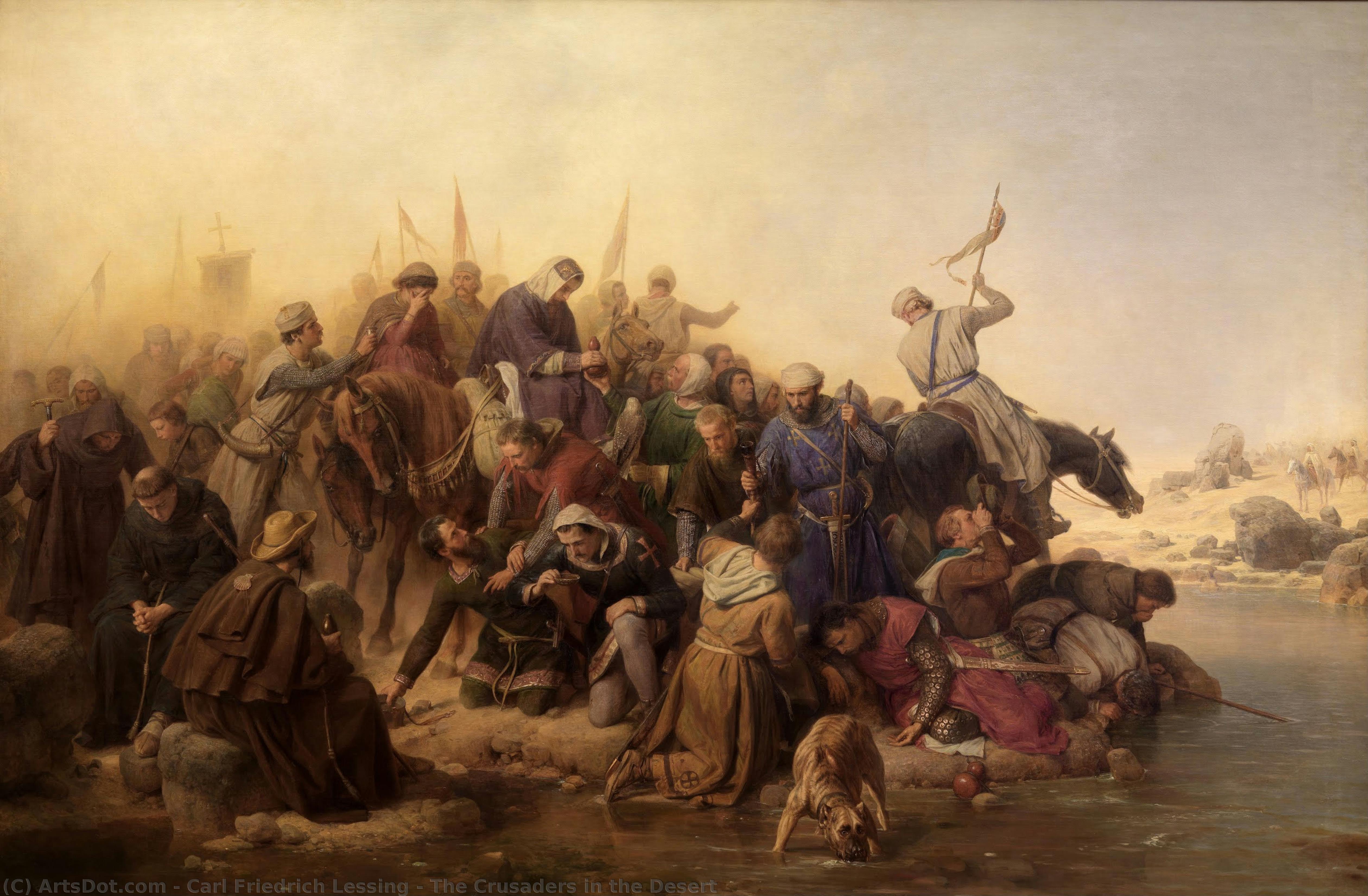 The Crusaders In The Desert — Carl Friedrich Lessing