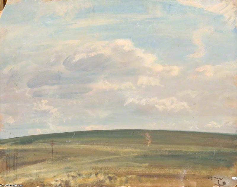 An Exmoor Landscape - — Sir Alfred James Munnings