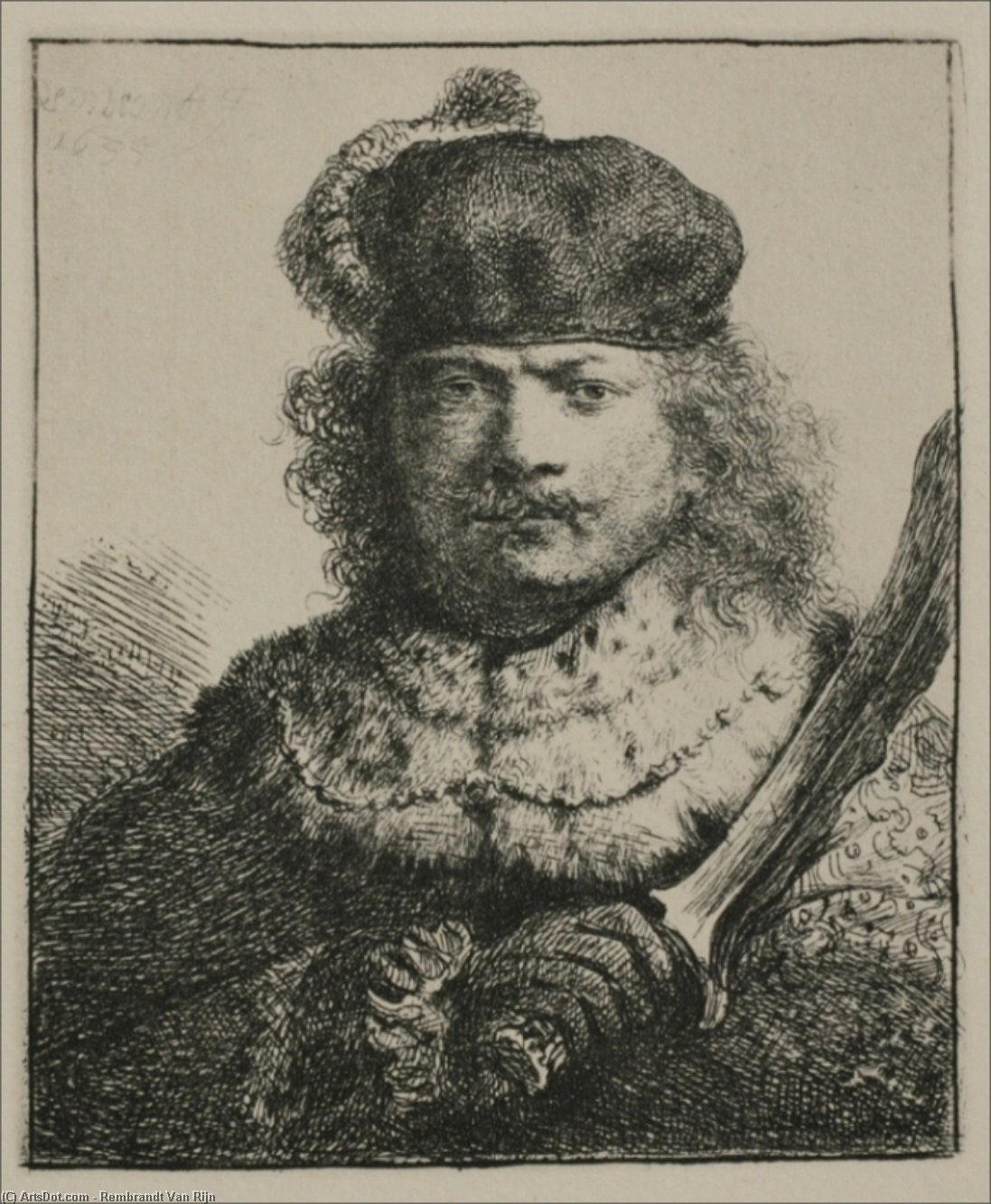 Rembrandt With A Drawn Saber — Rembrandt Van Rijn