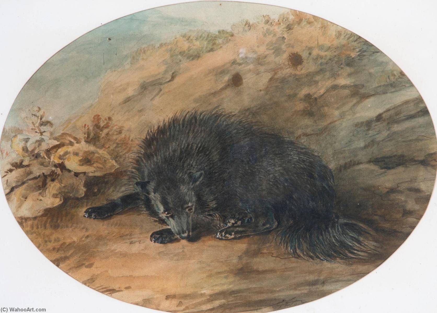 A Study Of A Black Dog — Sawrey Gilpin