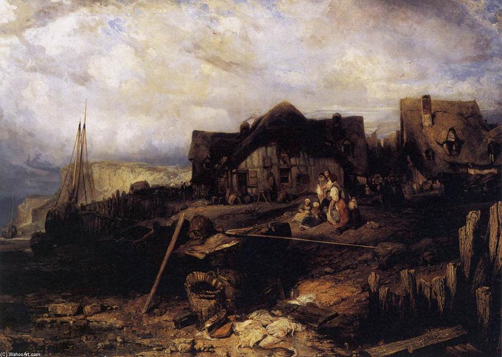 Beach At Low Tide — Eugène Louis Gabriel Isabey