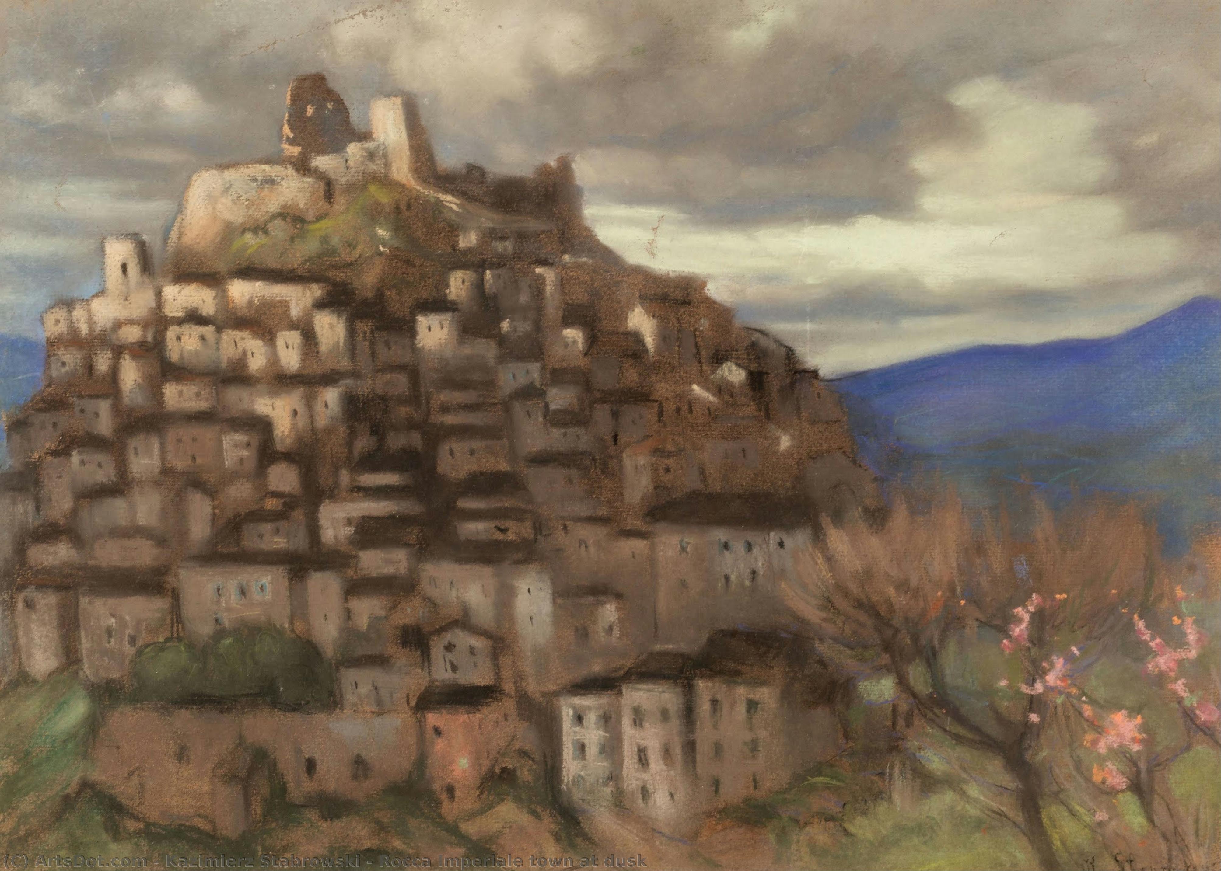 Rocca Imperiale Town At Dusk — Kazimierz Stabrowski