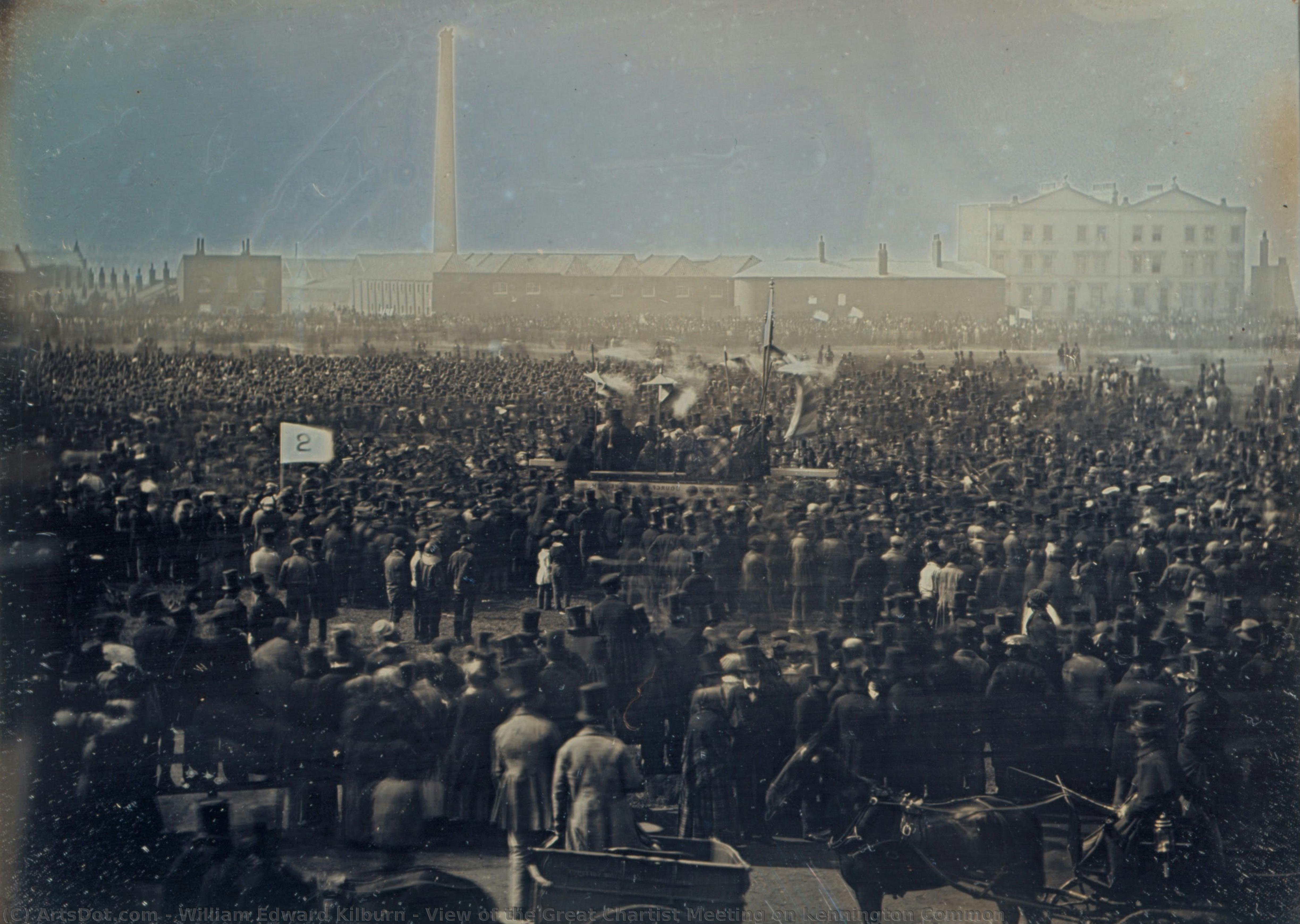 View Of The Great Chartist Meeting On Kennington Common — William Edward Kilburn