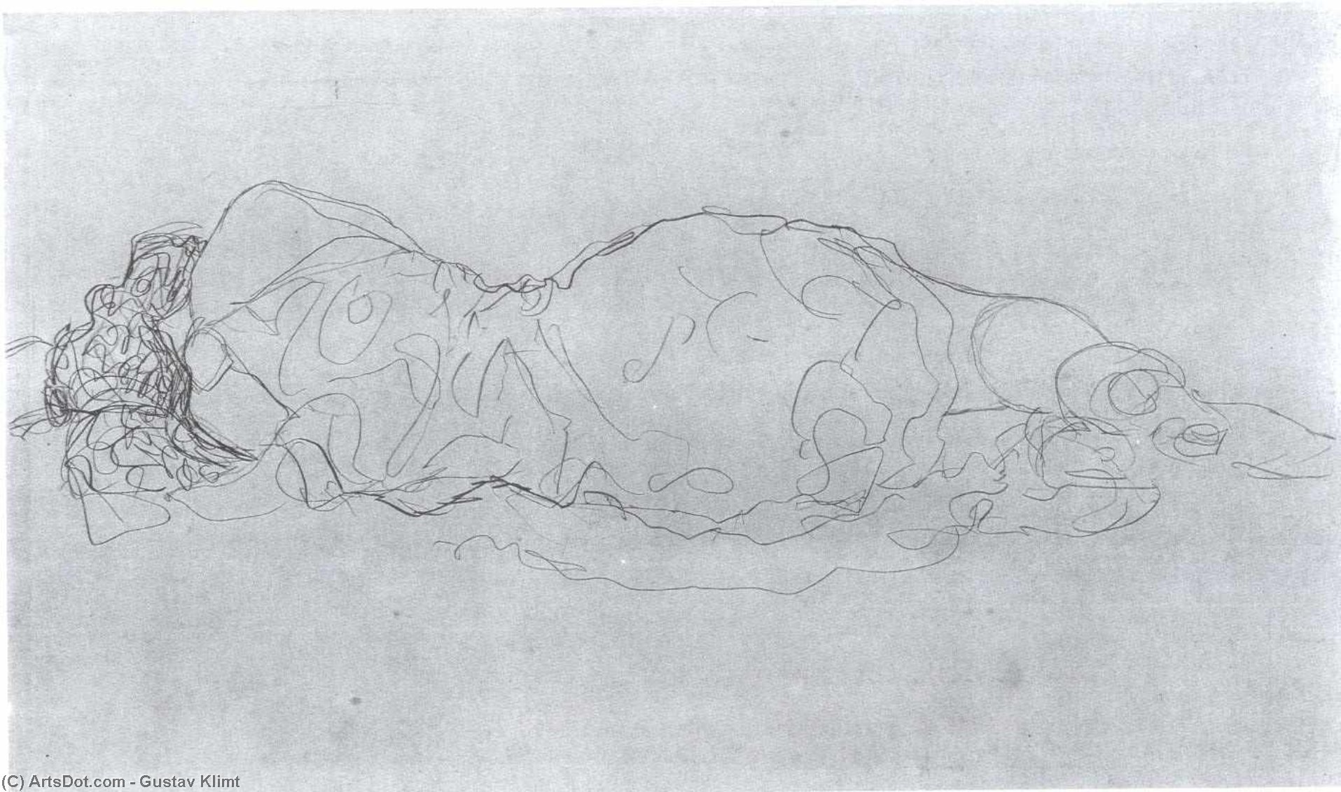 Ausgestreckte Frau — Gustav Klimt