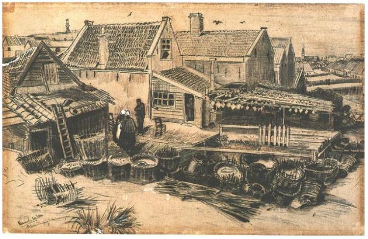 Fish-drying Barn, Seen From A Height — Vincent Willem Van Gogh