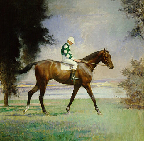 Thoroughbred With Jockey Up — Edmund Charles Tarbell
