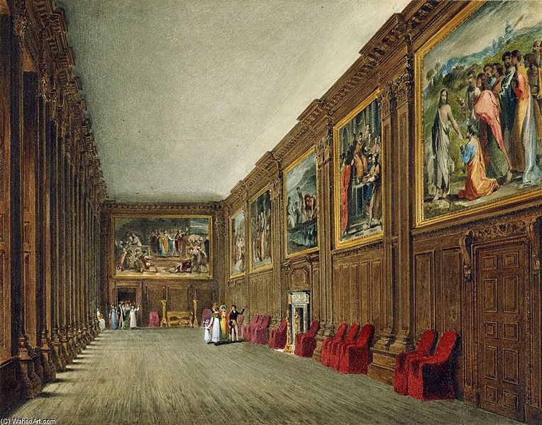 Hampton Court Palace, Cartoon Gallery — James Stephanoff