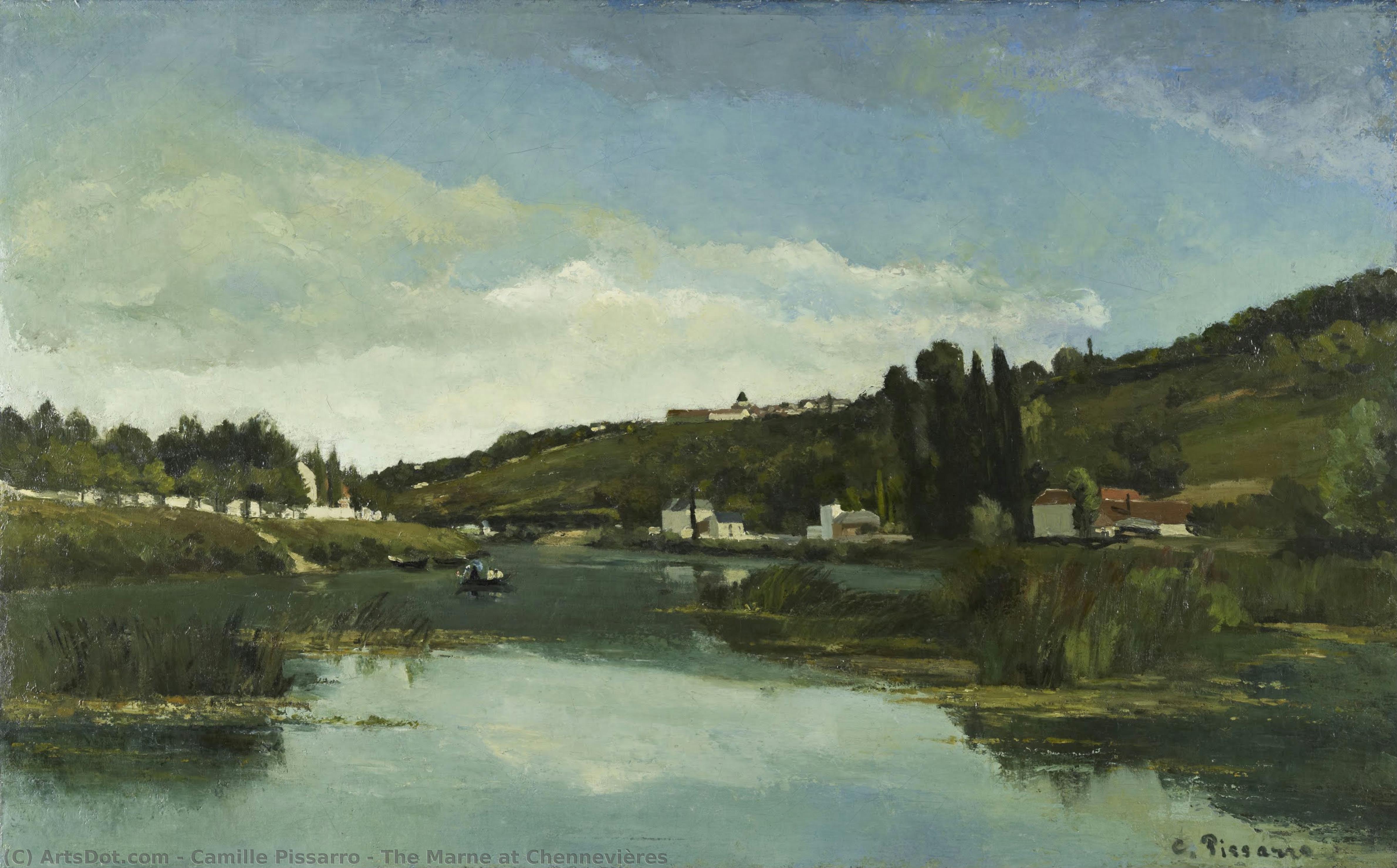 The Marne At Chennevières — Camille Pissarro