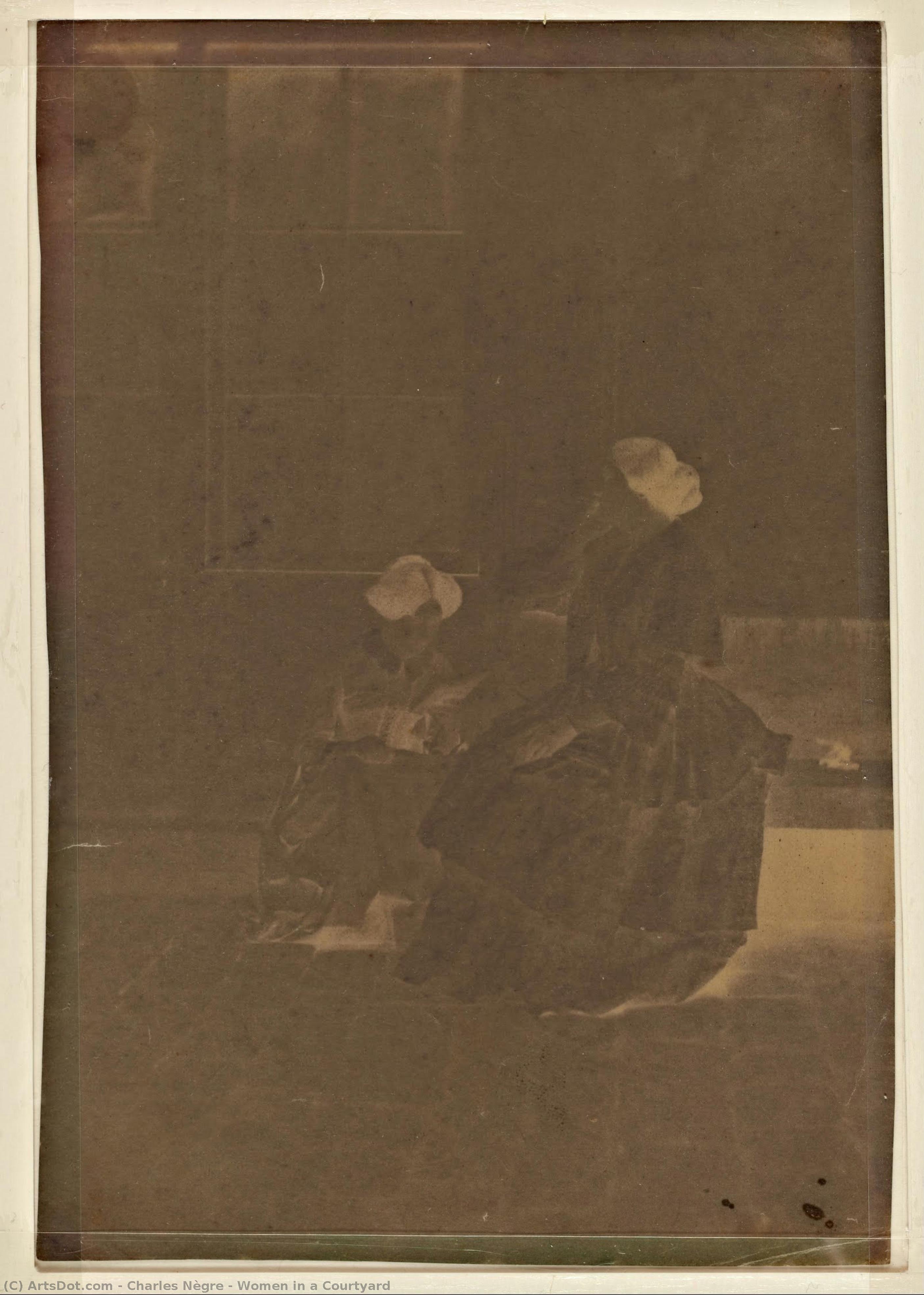 Women In A Courtyard — Charles Nègre