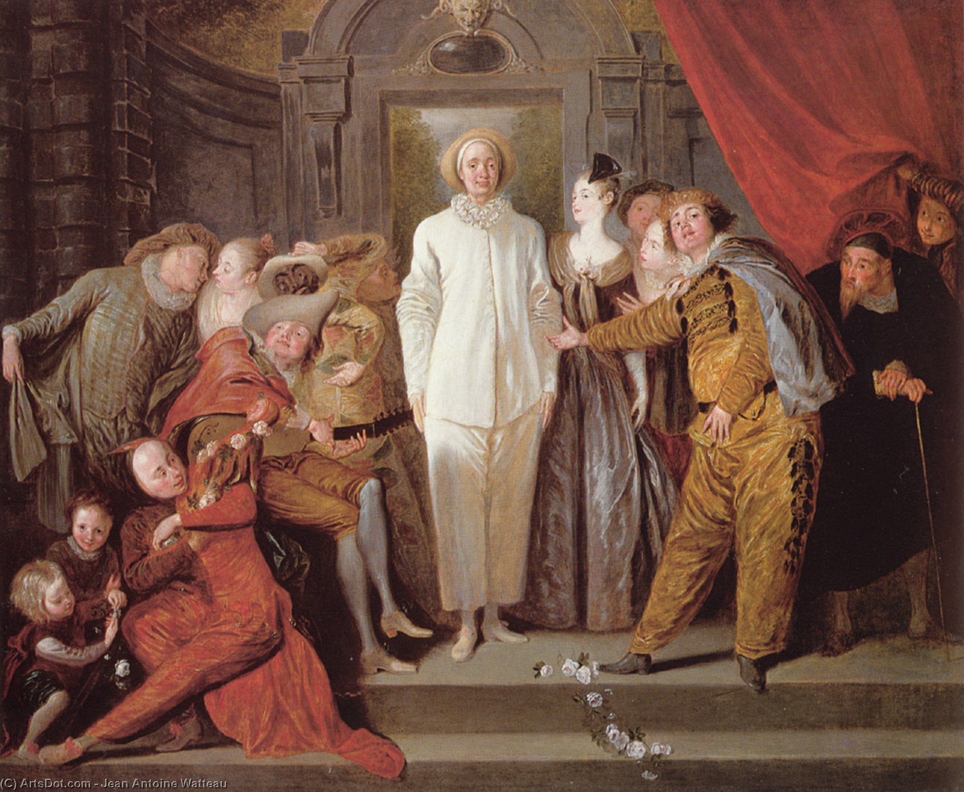 Les Comediens Italiens — Jean-antoine Watteau