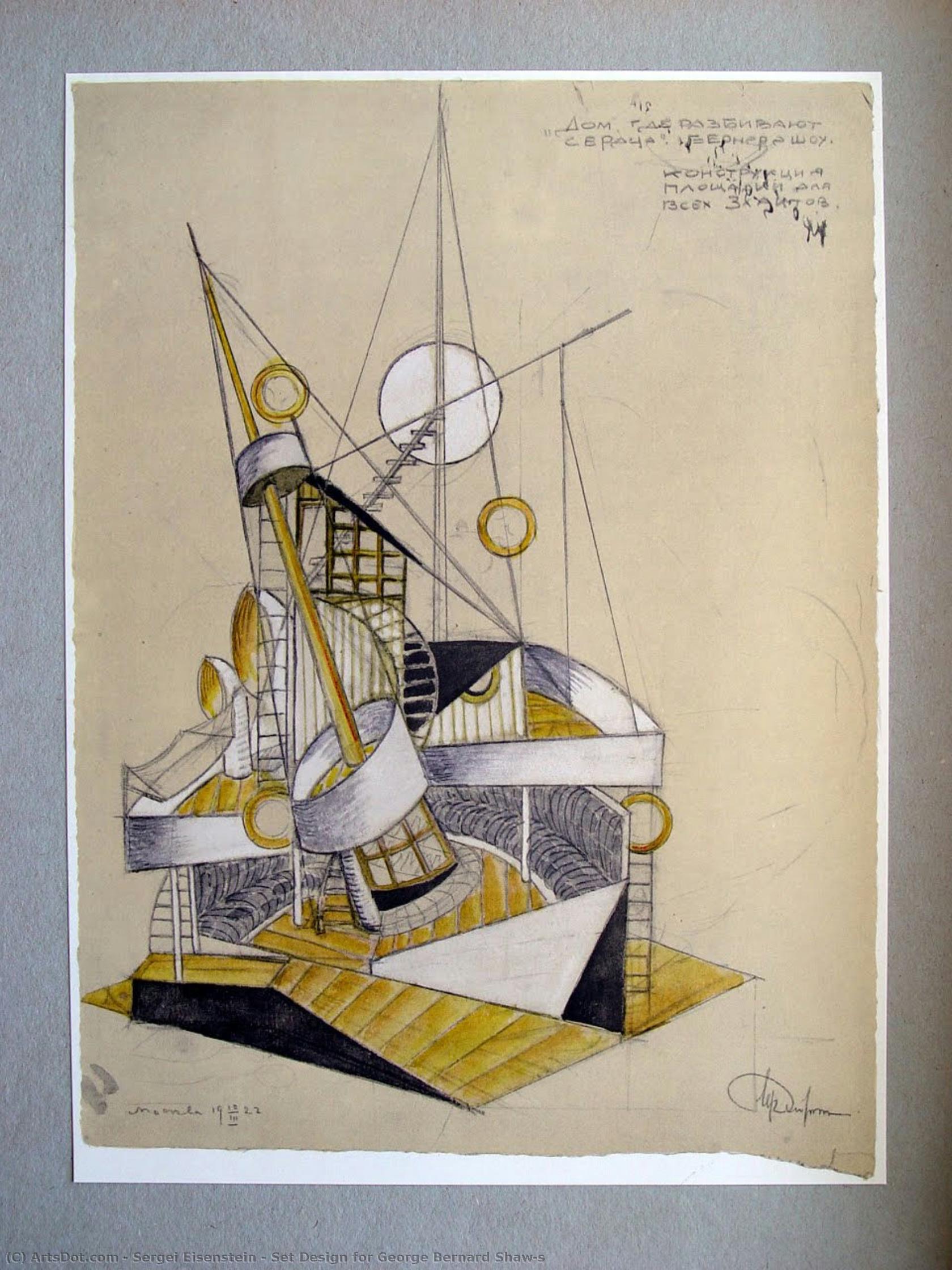 Set Design For George Bernard Shaw’s — Sergei Eisenstein