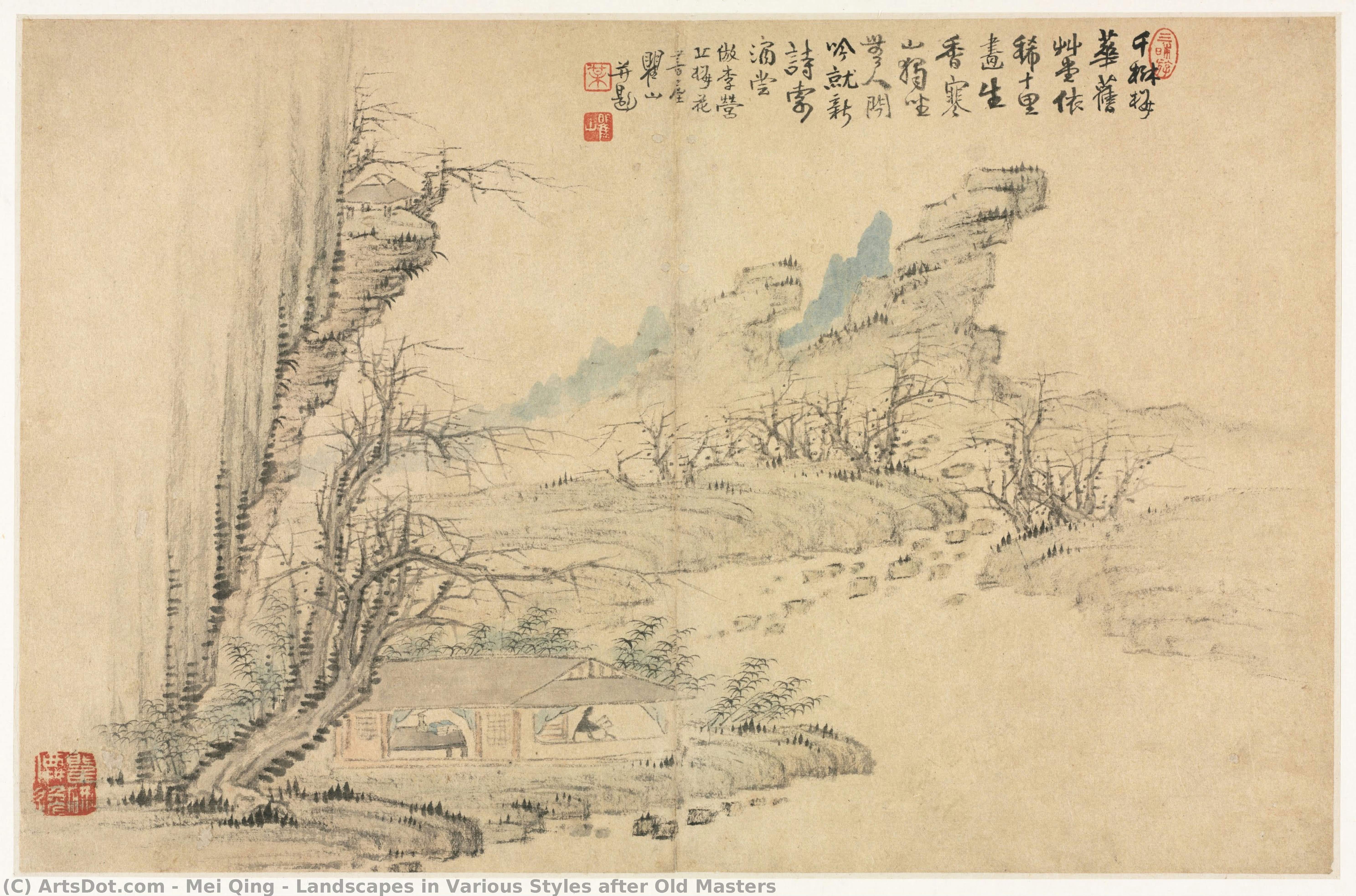 Landscapes In Various Styles After Old Masters — Mei Qing