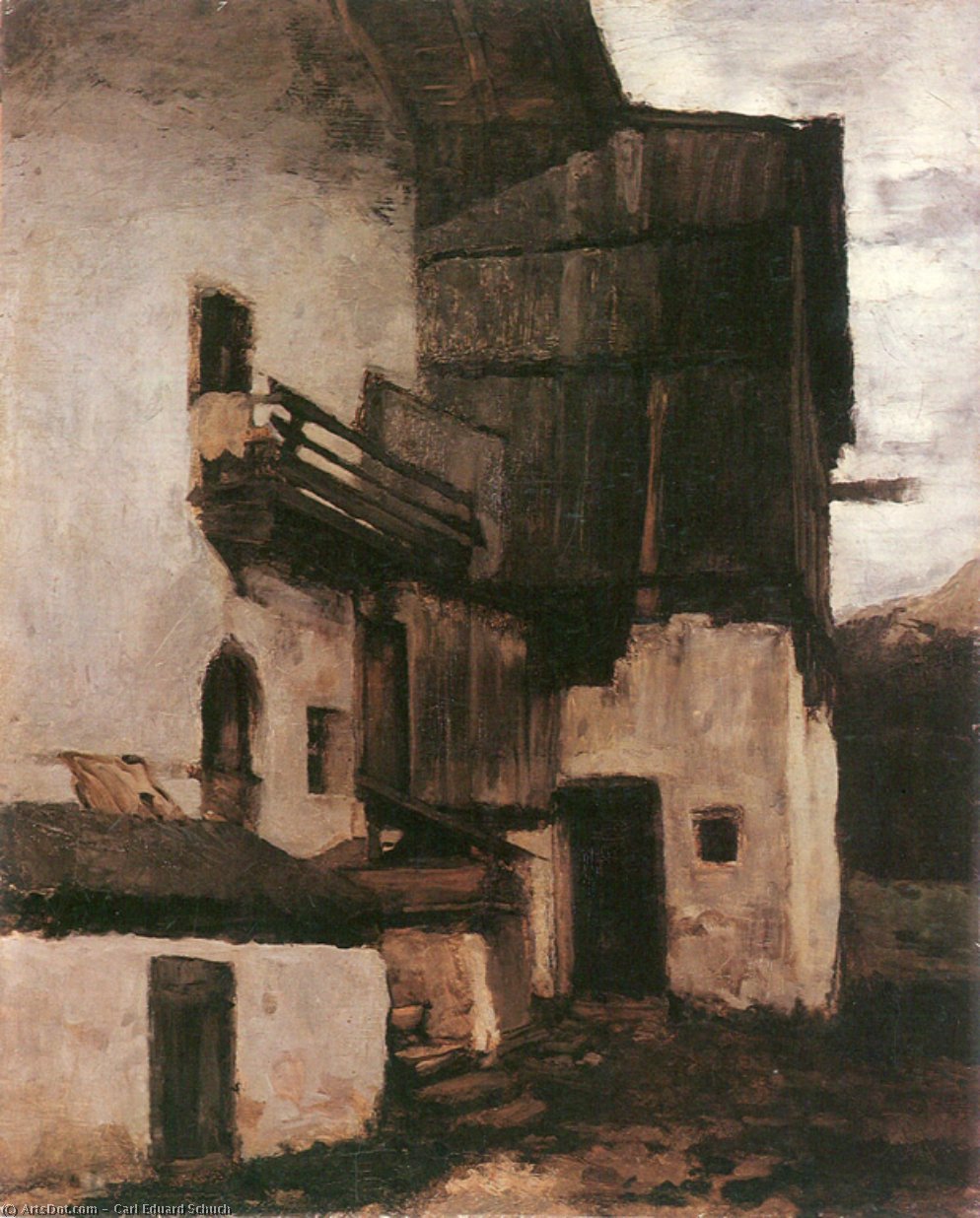 Village House In Hintersee — Carl Eduard Schuch