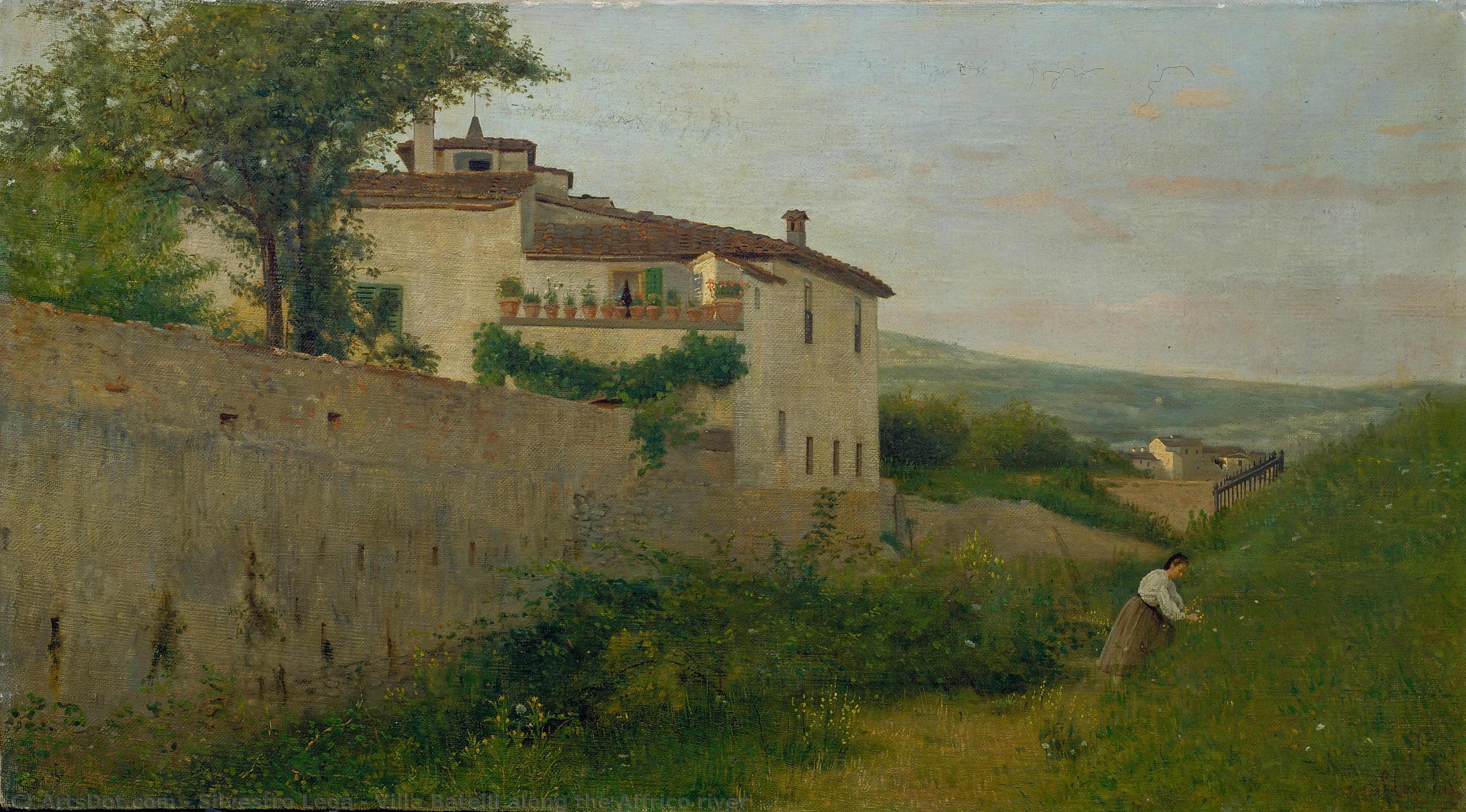 Villa Batelli Along The Affrico River — Silvestro Lega