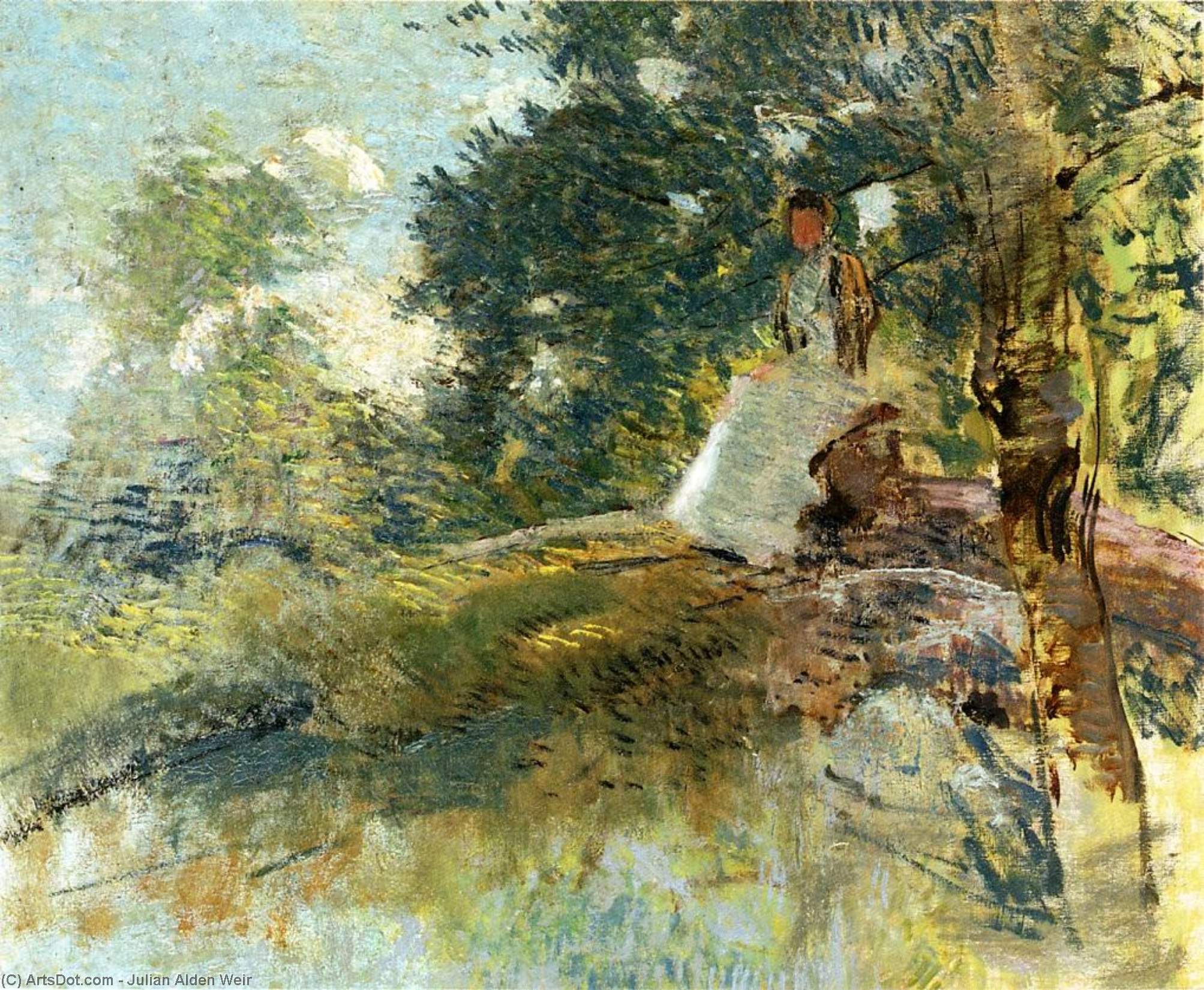 Landscape With Seated Figure — Julian Alden Weir