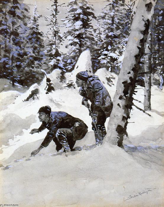 On The Caribou Tracks — Frederic Remington
