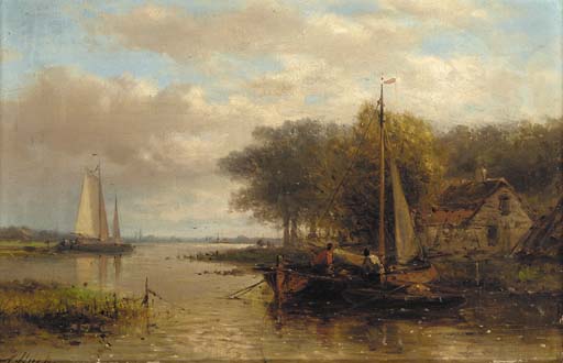 Fishermen Conversing Upstream — Abraham Hulk Senior