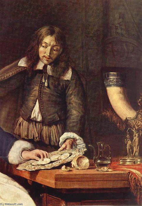 The Breakfast (detail) — Gabriel Metsu
