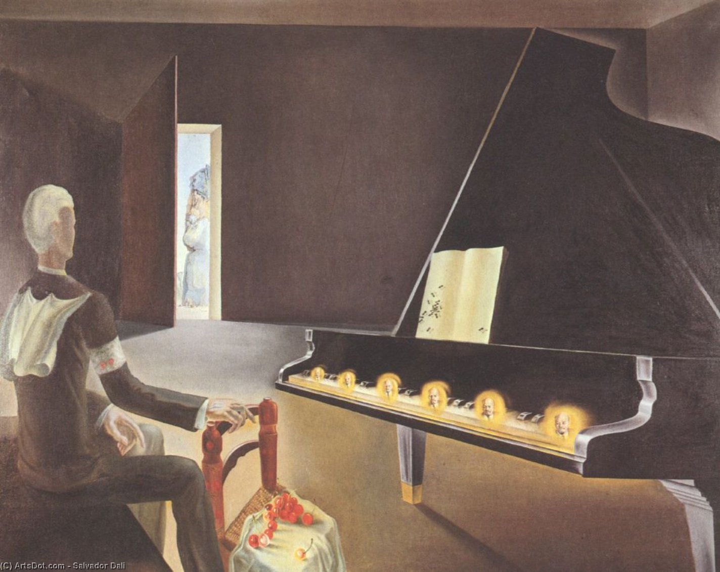 Partial Hallucination. Six Apparitions Of Lenin On A Grand Piano, 1931 — Salvador Dalí