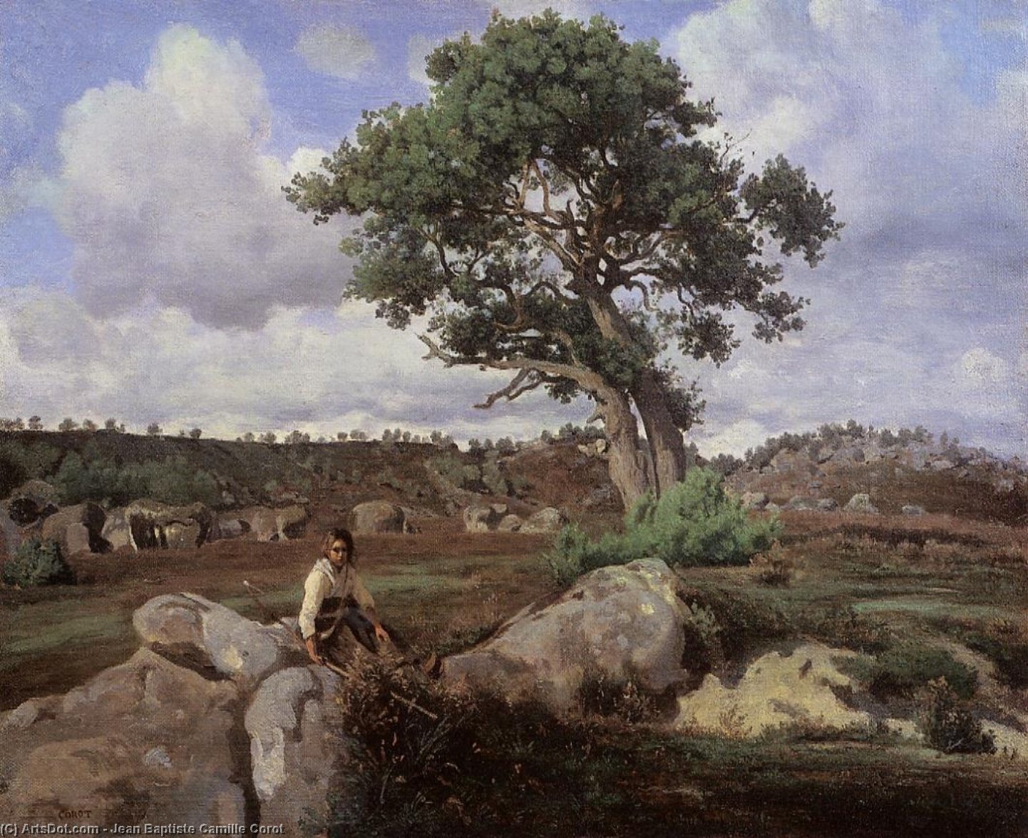 Fontainebleau, 'the Raging One' — Jean-baptiste-camille Corot