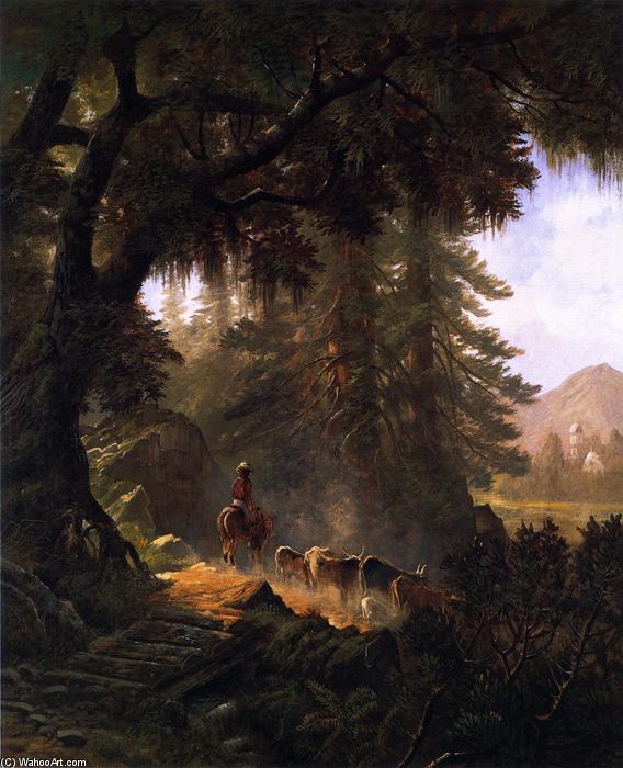 Cattle Drive Near The Mission — Edwin Deakin