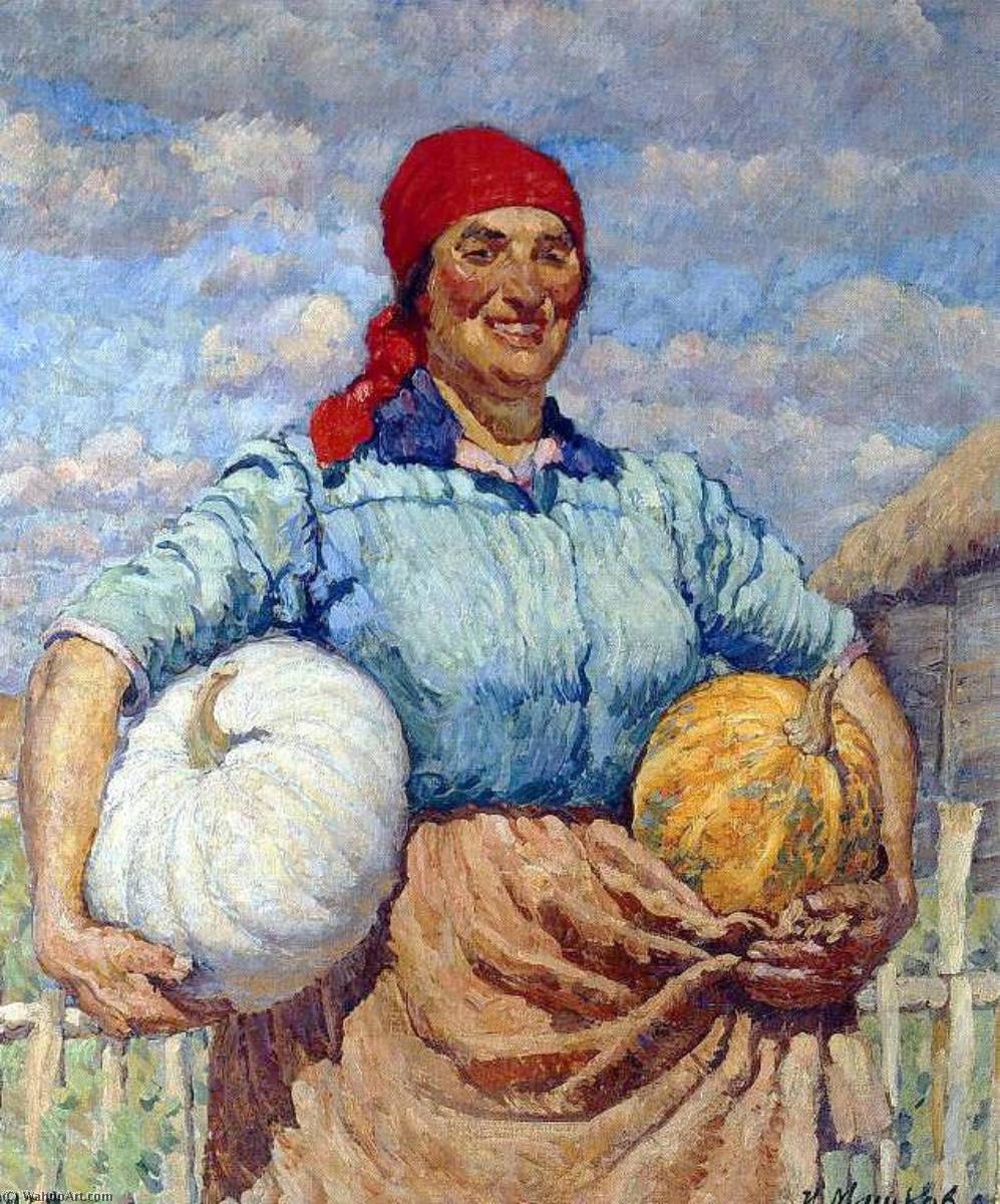 Farmer With Pumpkins — Ilya Ivanovich Mashkov
