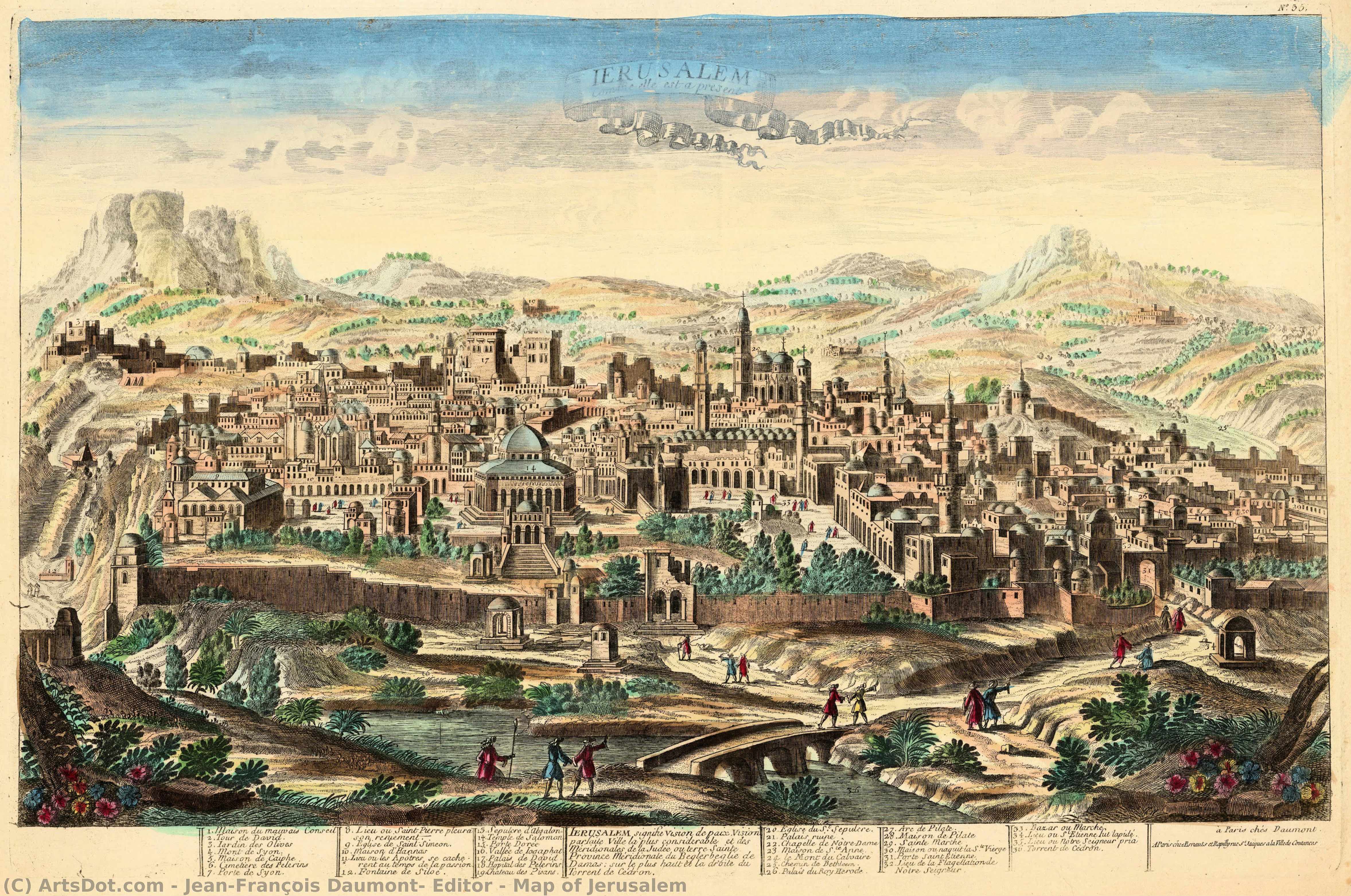 Map Of Jerusalem — Jean-françois Daumont, Editor