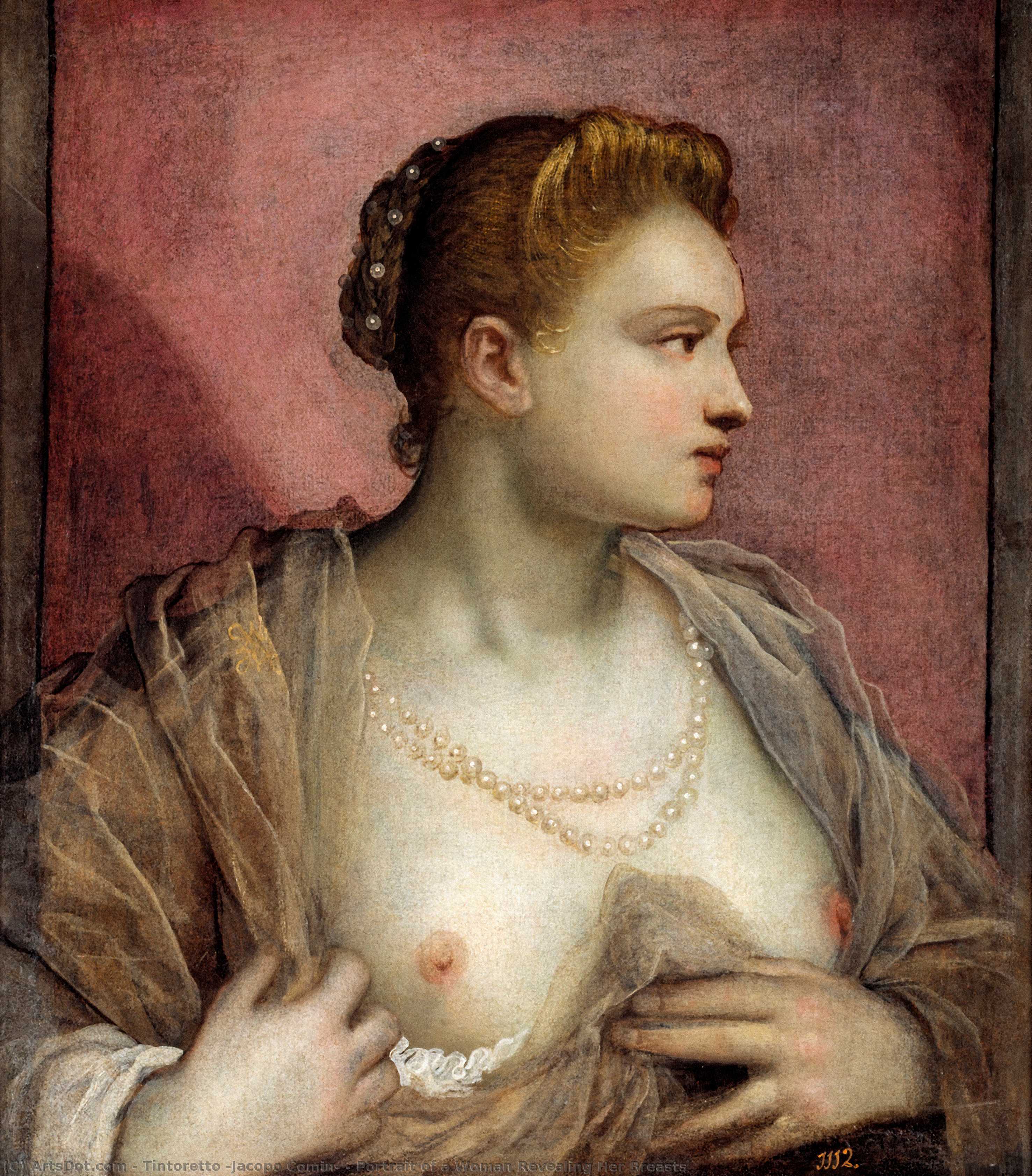 Portrait Of A Woman Revealing Her Breasts — Jacopo Tintoretto
