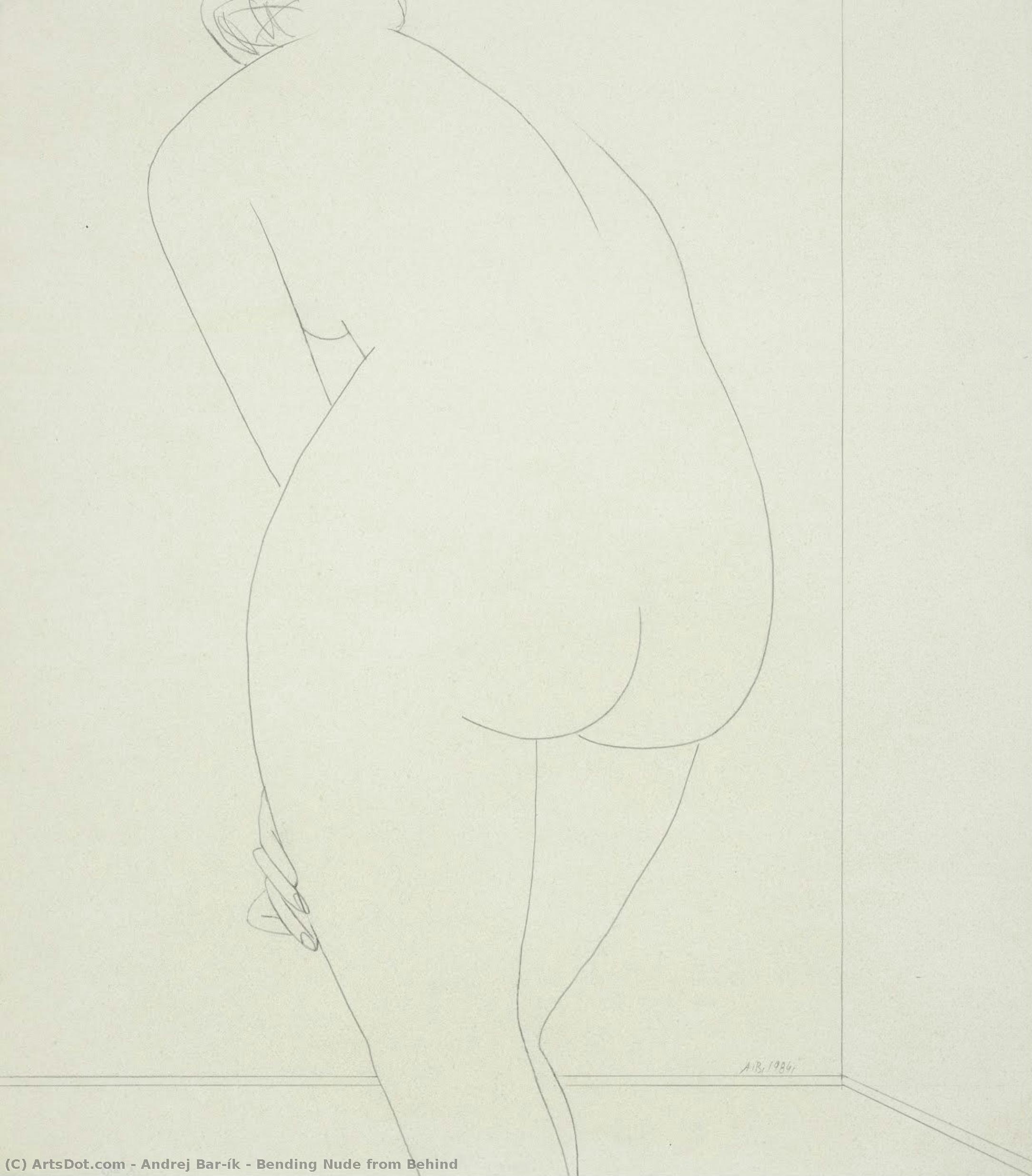 Bending Nude From Behind — Andrej Barčík