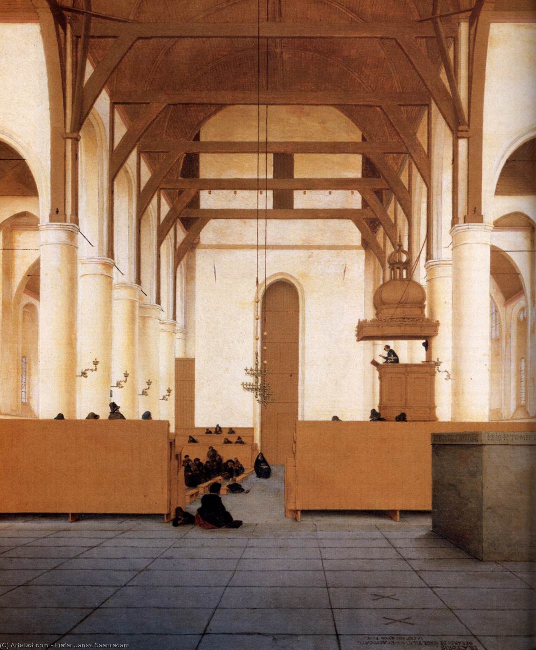 Interior Of The Church Of St Odulphus, Assendelft (detail) — Pieter Jansz. Saenredam