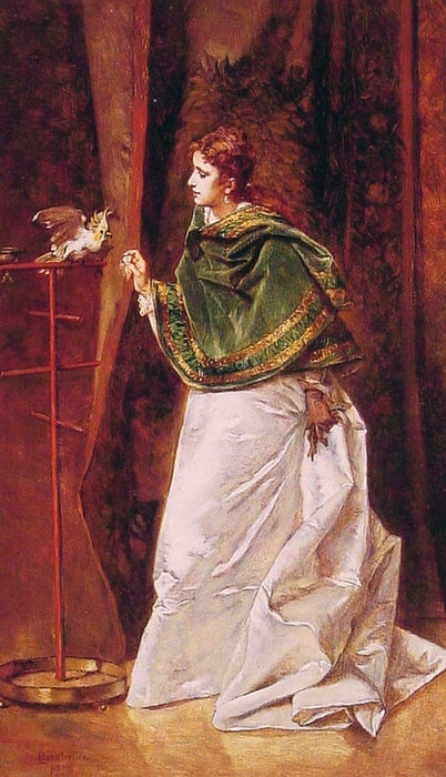 Feeding Her Favorite Pet — Ladislaus Bakalowicz