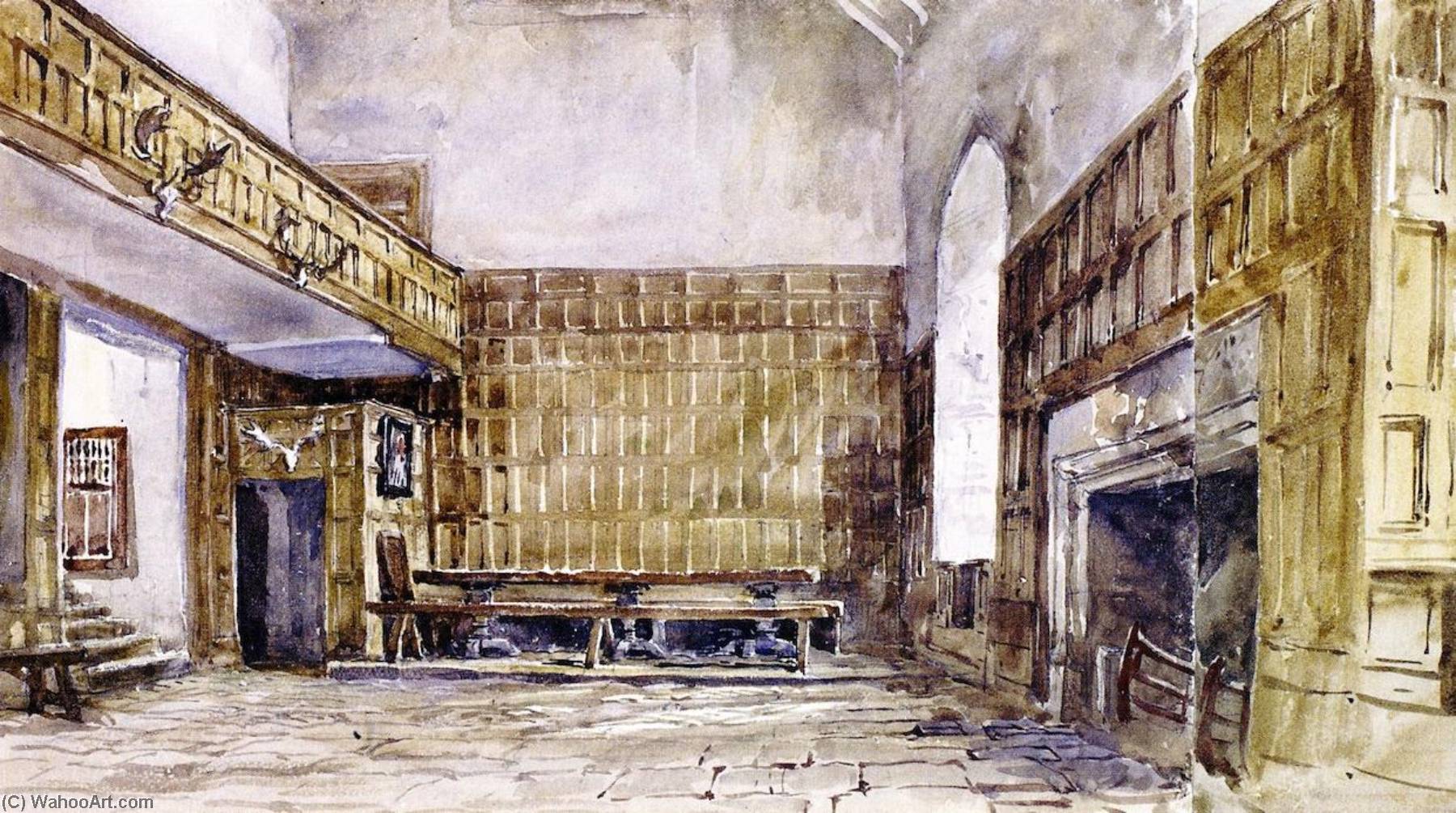 The Great Hall, Haddon — David Cox The Elder