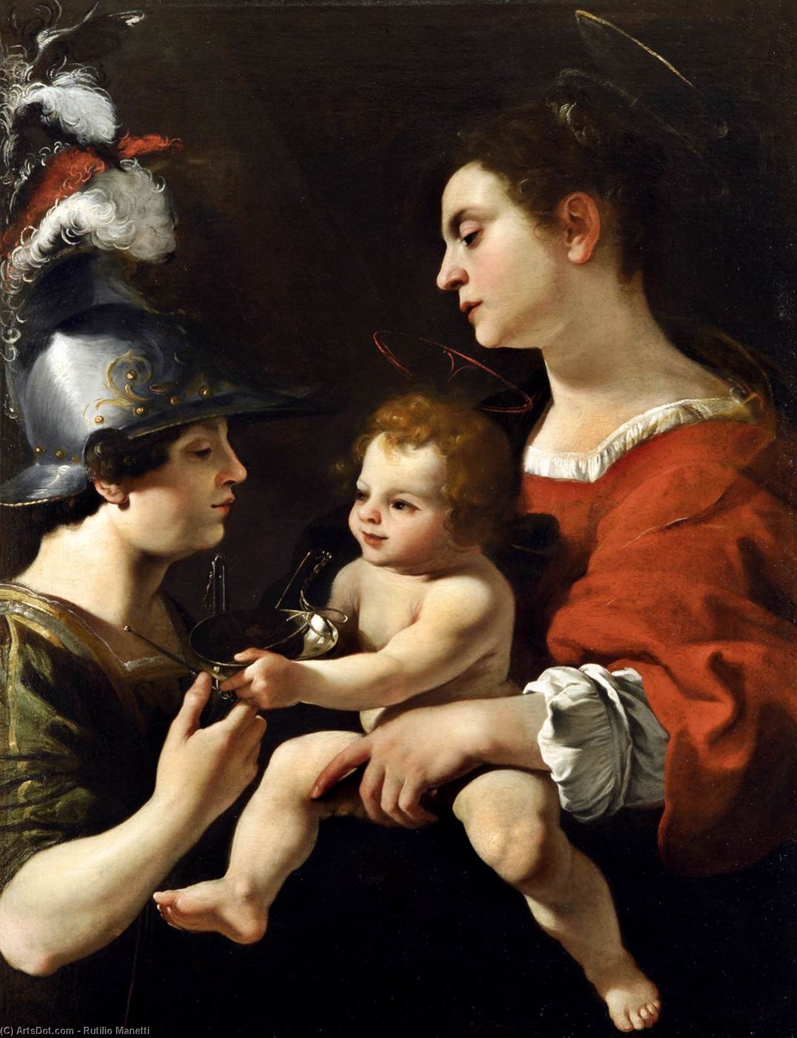 Virgin And Child With St. Michael The Archangel — Rutilio Manetti