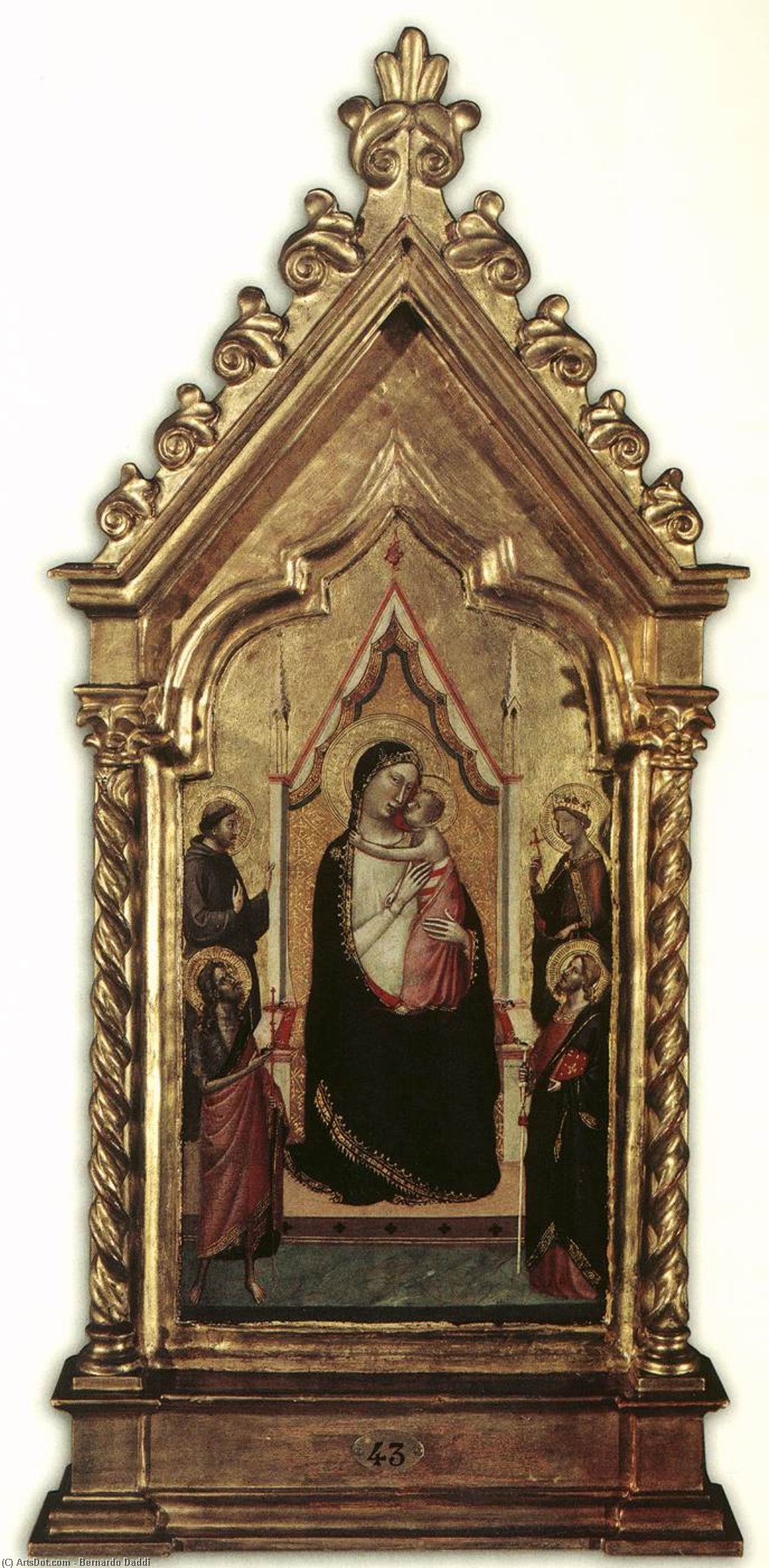 Virgin And Child Enthroned With Saints — Bernardo Daddi