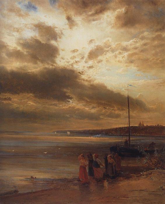 On The Volga — Aleksey Savrasov