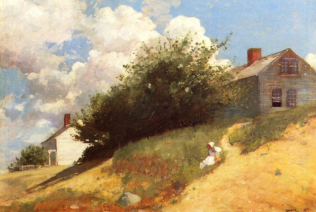 Houses On A Hill — Winslow Homer