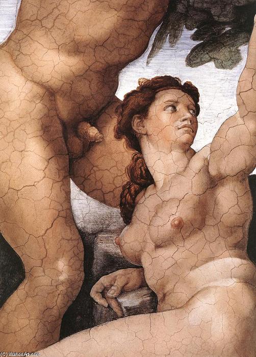 The Fall And Expulsion From Garden Of Eden (detail) (12) — Michelangelo Buonarroti