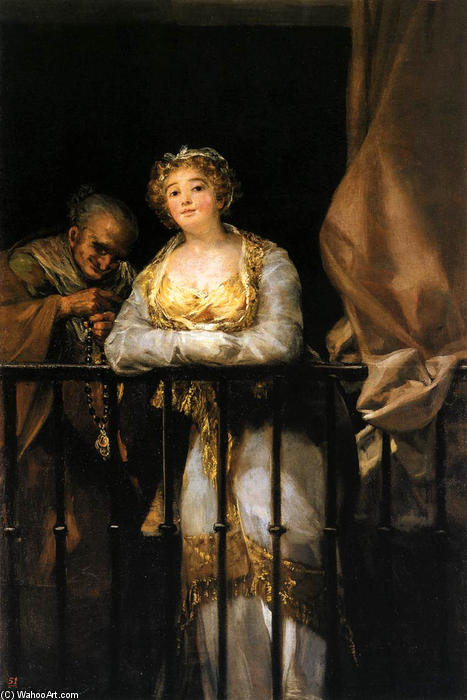 Maja And Celestina On A Balcony — Francisco José De Goya Y Lucientes