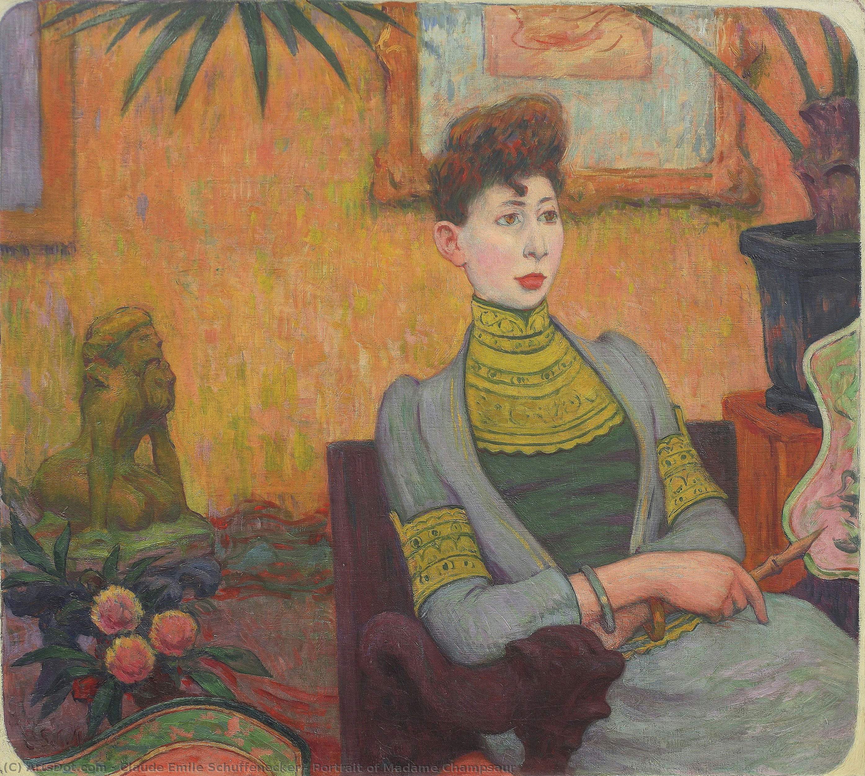 Portrait Of Madame Champsaur — Claude Emile Schuffenecker