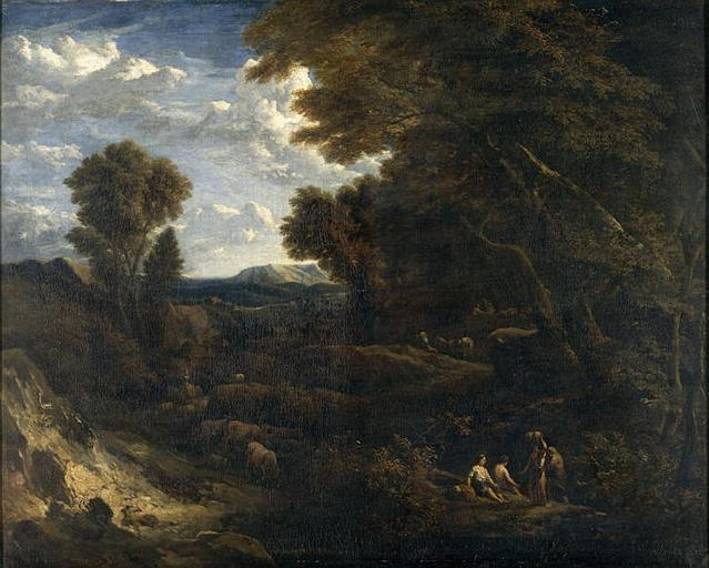 Troupeaux Dans Un Paysage Vallonne — Cornelis Huysmans Dit Huysmans De Malines