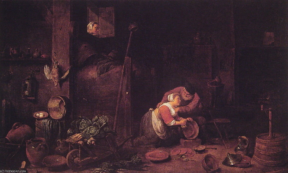 Der Alte Und Die Kuchenmagd — Ferdinand Georg Waldmüller